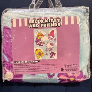 Hello Kitty and Friends Twin Raschel Blanket